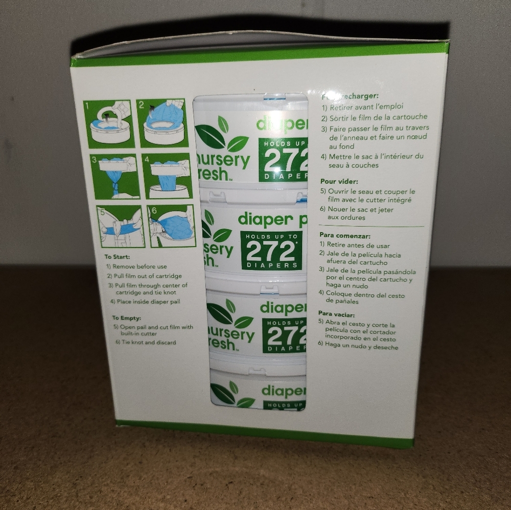 Nursery Fresh diaper pail refills 2 sets of 4 diaper refills - Picture 2 of 3